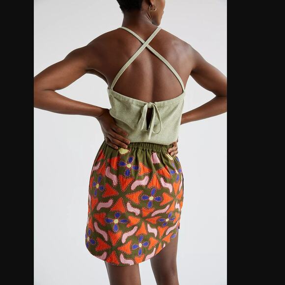 Anthropologie Embroidered Maeve Mini Skirt - New XS - Picture 2 of 4